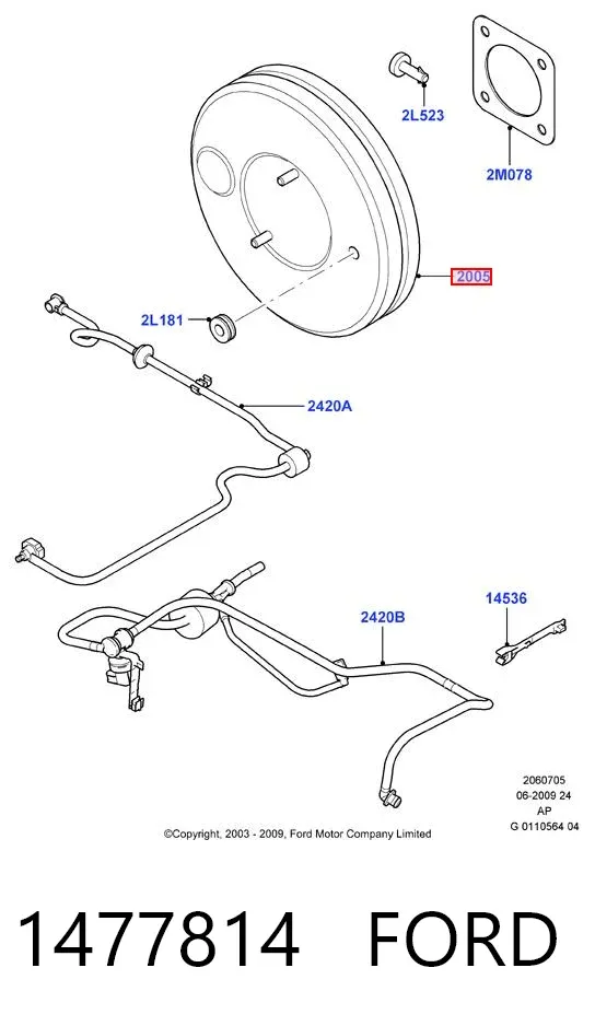 Servofreno 1477814 Ford