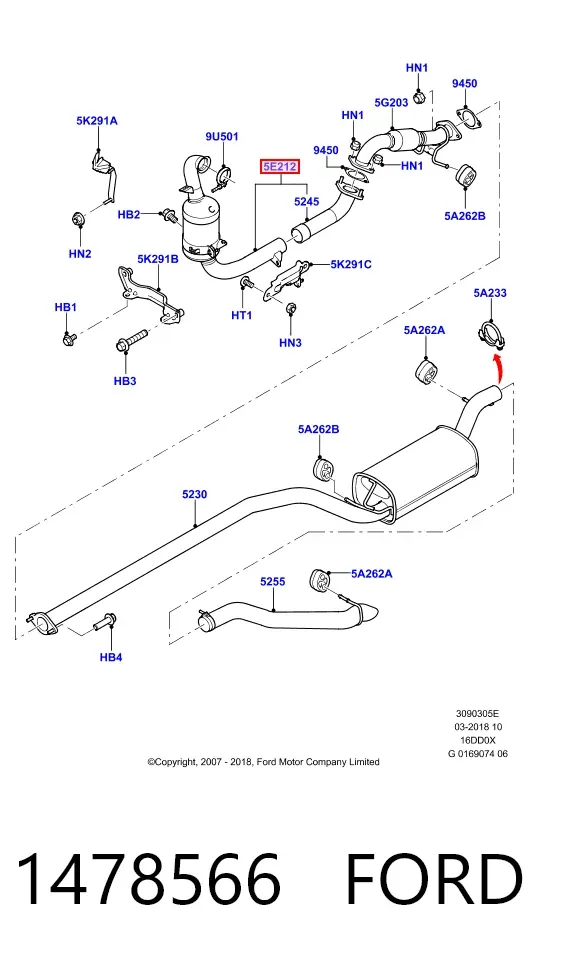 Turbocompresor 1478566 Ford