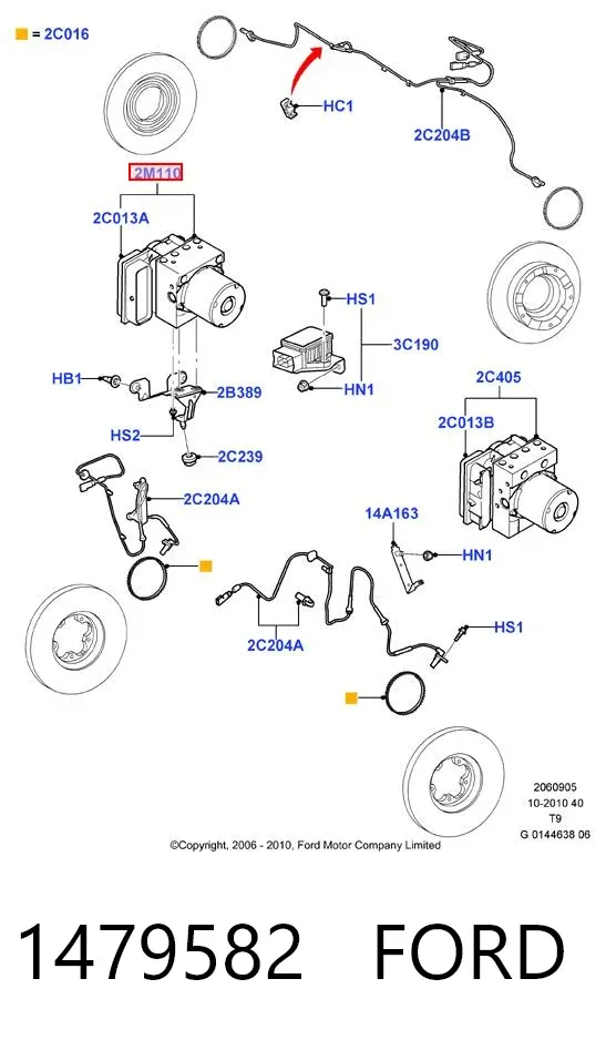 Módulo ABS 1479582 Ford