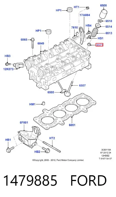 Retén de válvula de admisión FORD 1479885