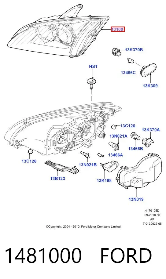 Faro izquierdo 1481000 Ford