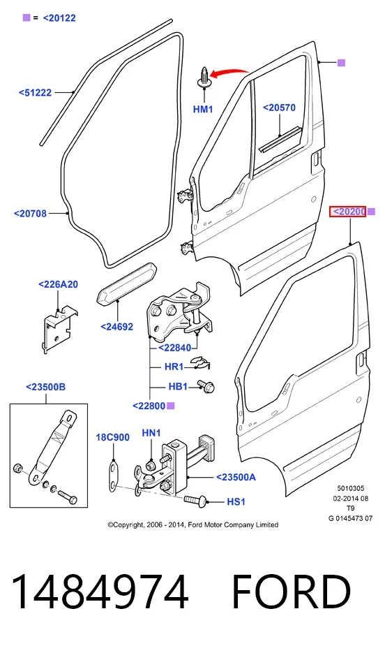 Cojinete de embrague 1484974 Ford