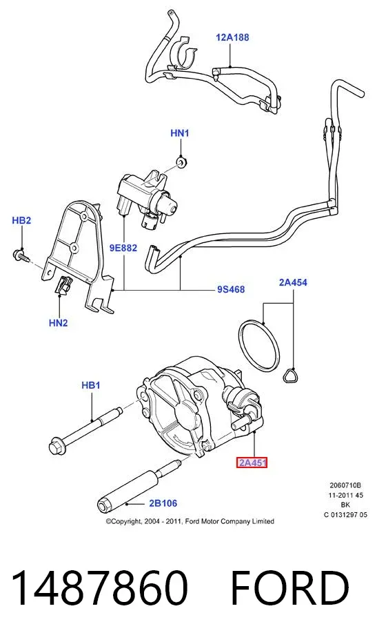 Bomba de vacío 1487860 Ford