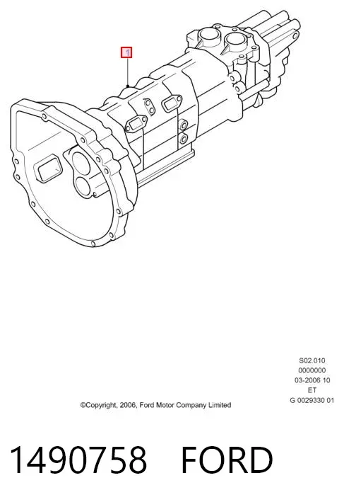 Caja de cambios 1490758 Ford