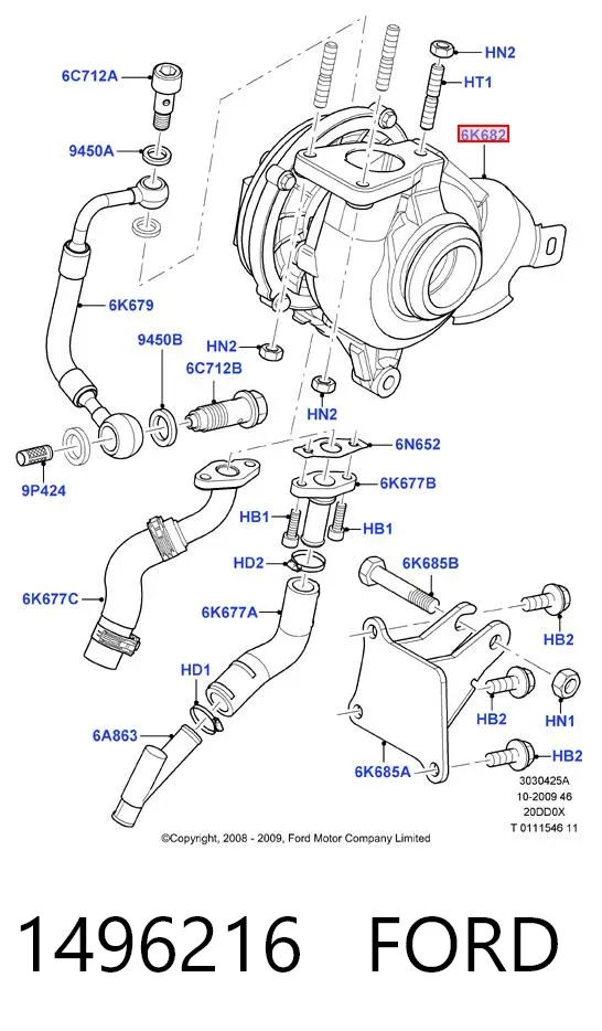 Turbocompresor 1496216 Ford