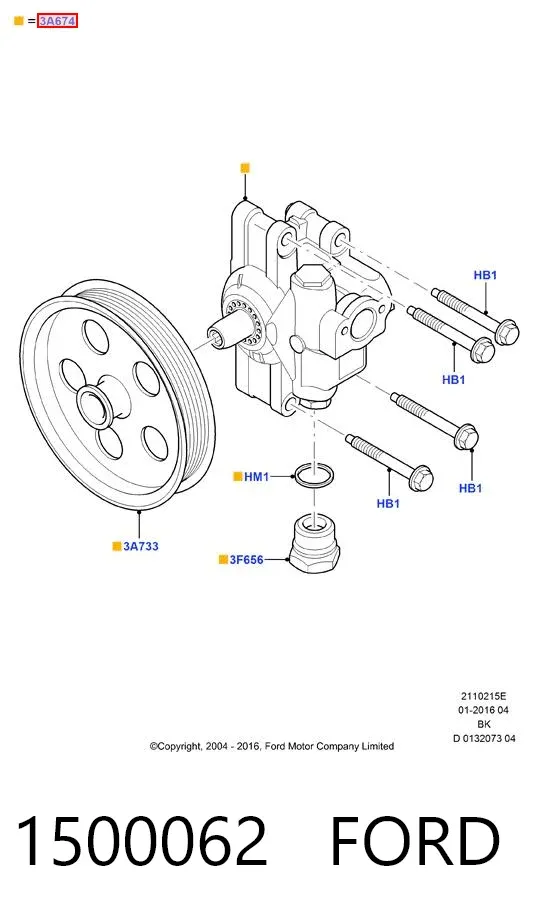 Bomba de dirección 1500062 Ford