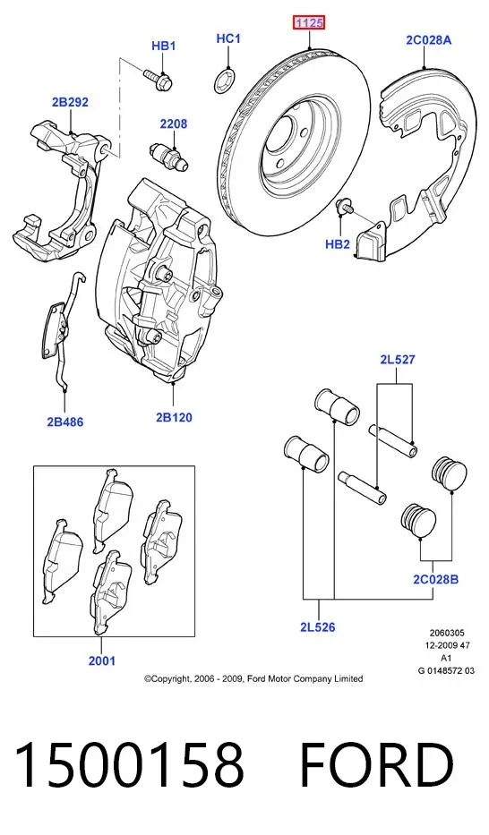 Disco de freno 1500158 Ford