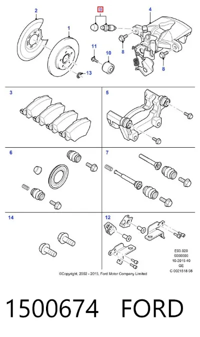 Válvula de purga de la pinza de freno delantera FORD 1500674