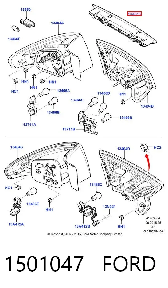 Tercera luz de freno Ford Mondeo IV