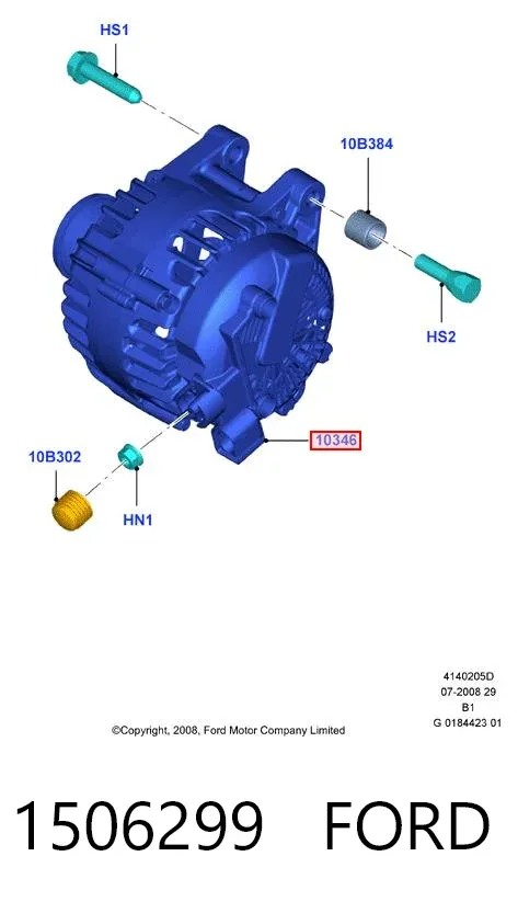 Alternador 1506299 Ford