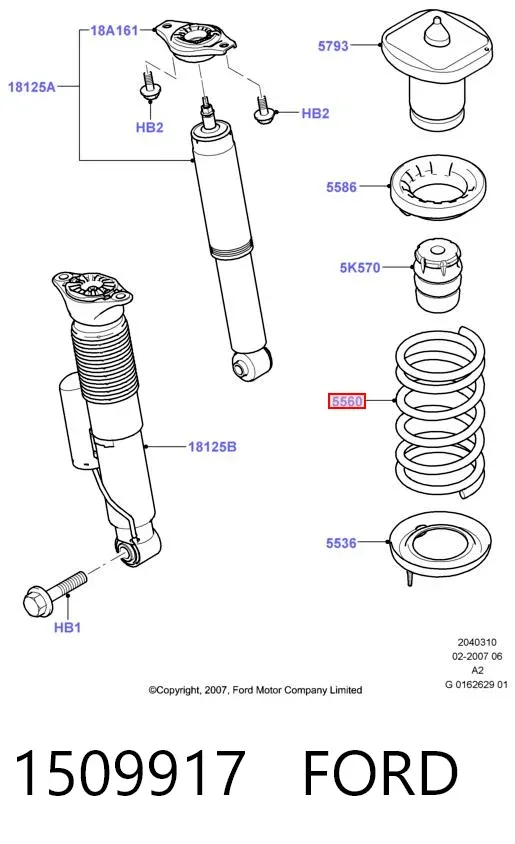 Muelle 1509917 Ford