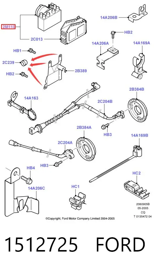 Módulo ABS 1512725 Ford