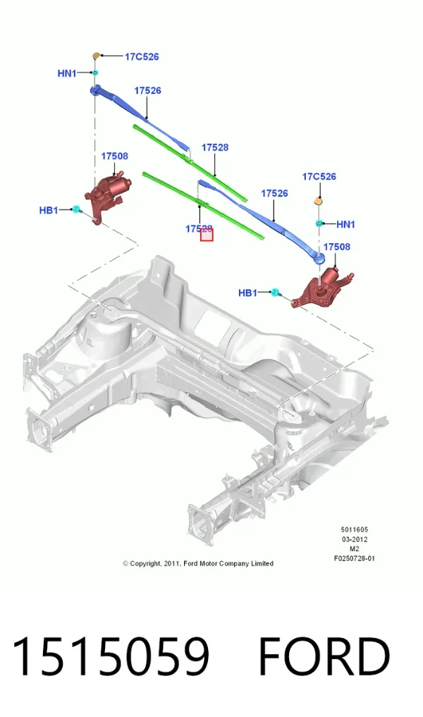 Limpiaparabrisas delanteras 1515059 Ford