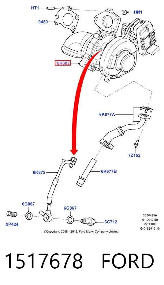 Turbocompresor 1517678 Ford