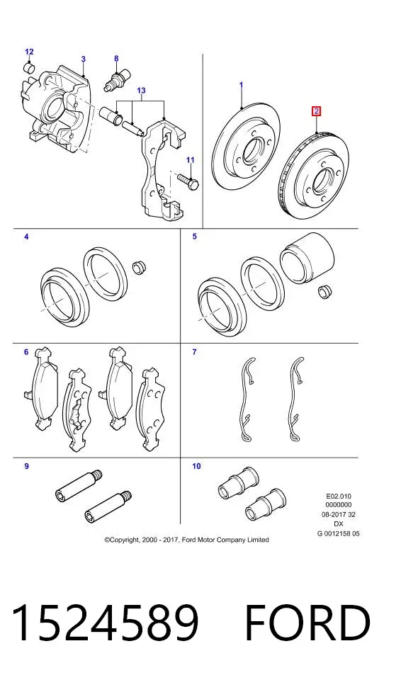 Disco de freno 1524589 Ford