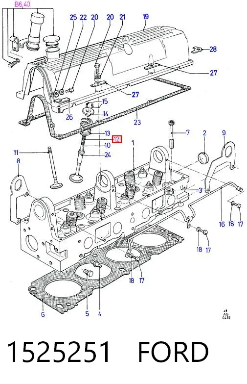 Retenes de válvulas 1525251 Ford
