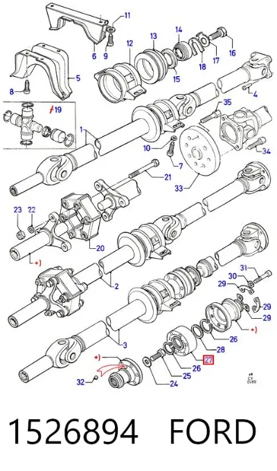 Junta homocinética interior trasera FORD 1526894