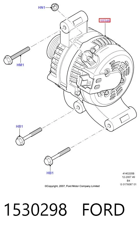 Alternador 1530298 Ford