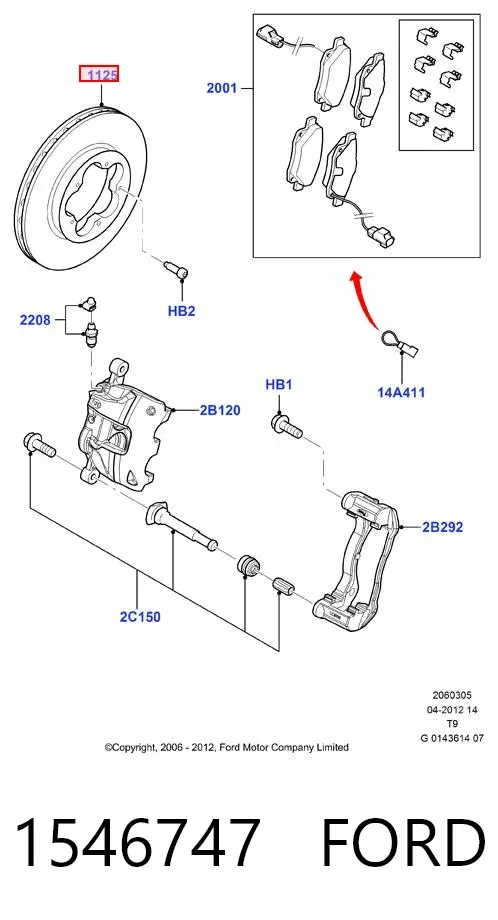 Disco de freno 1546747 Ford