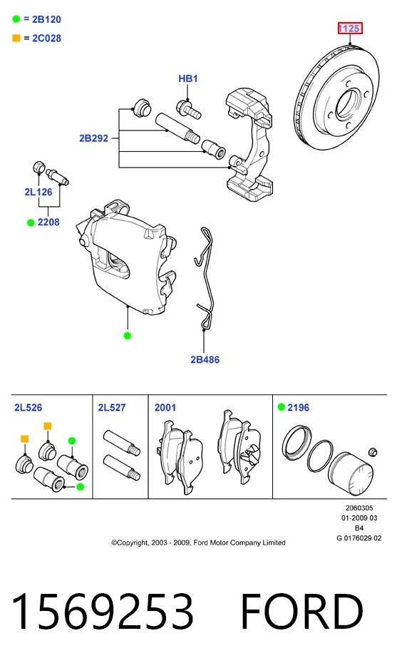 Disco de freno 1569253 Ford