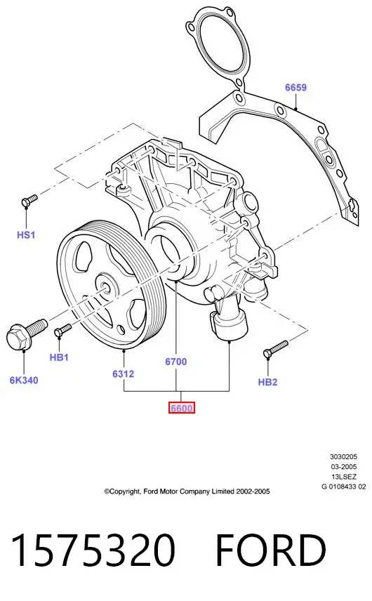 Bomba De Aceite 1575320 Ford