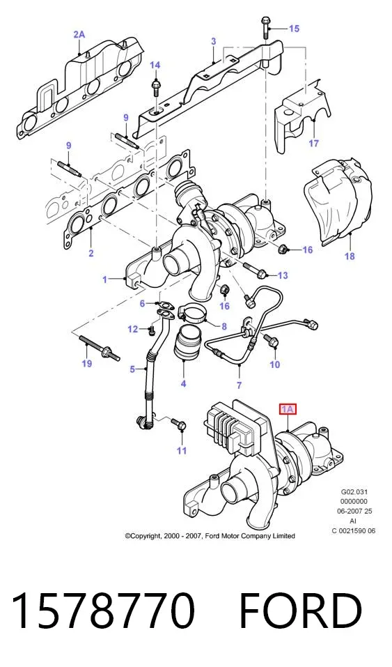 Turbocompresor 1578770 Ford