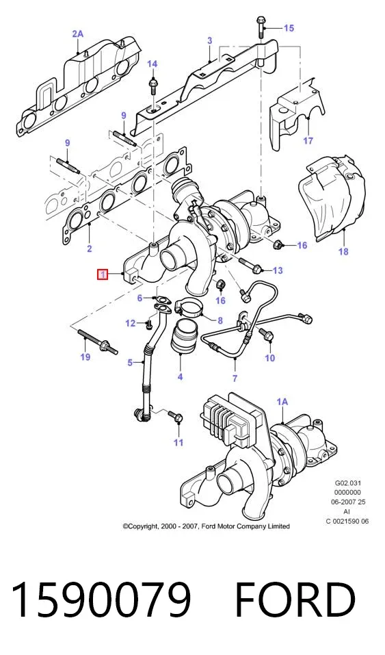 Turbocompresor 1590079 Ford