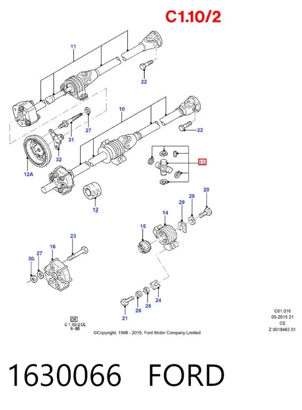 Cruceta 1630066 Ford