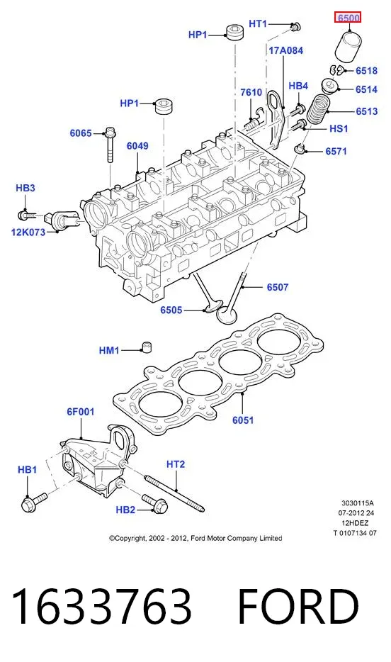 Taqués hidráulicos 1633763 Ford