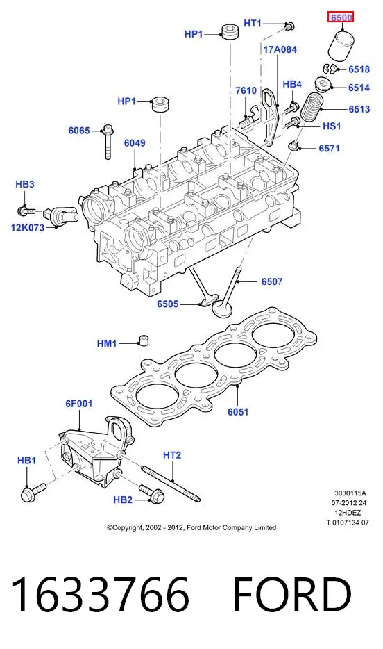 Taqués hidráulicos 1633766 Ford