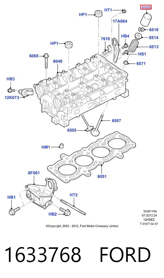 Taqués hidráulicos 1633768 Ford