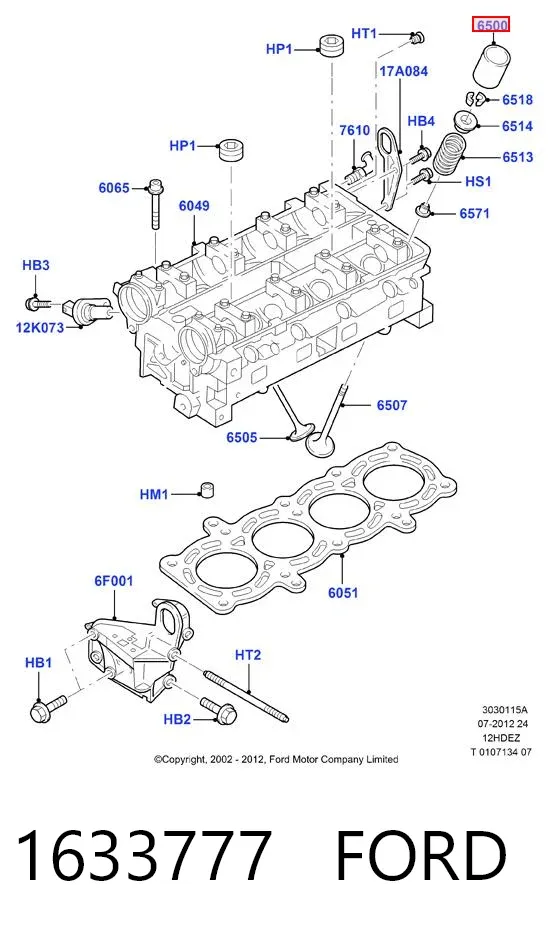 Taqués hidráulicos 1633777 Ford
