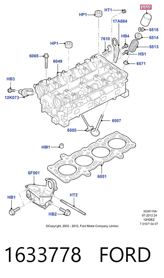 Taqués hidráulicos 1633778 Ford