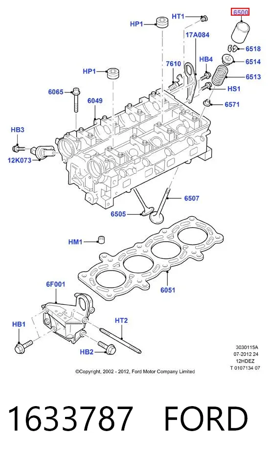 Taqués hidráulicos 1633787 Ford