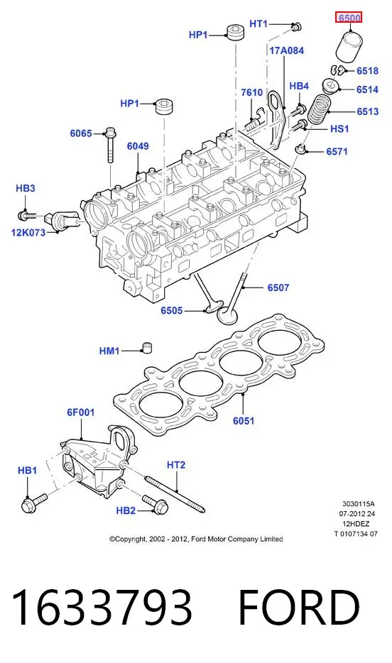 Taqués hidráulicos 1633793 Ford
