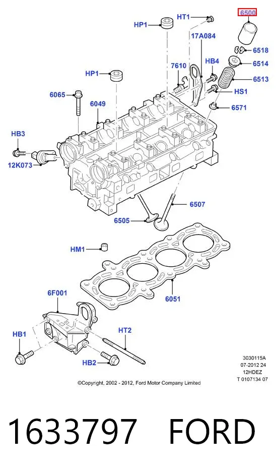 Taqués hidráulicos 1633797 Ford