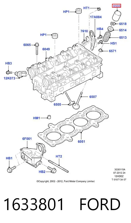 Taqués hidráulicos 1633801 Ford