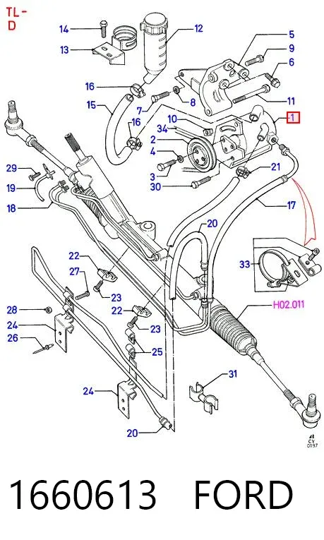 Bomba de dirección 1660613 Ford