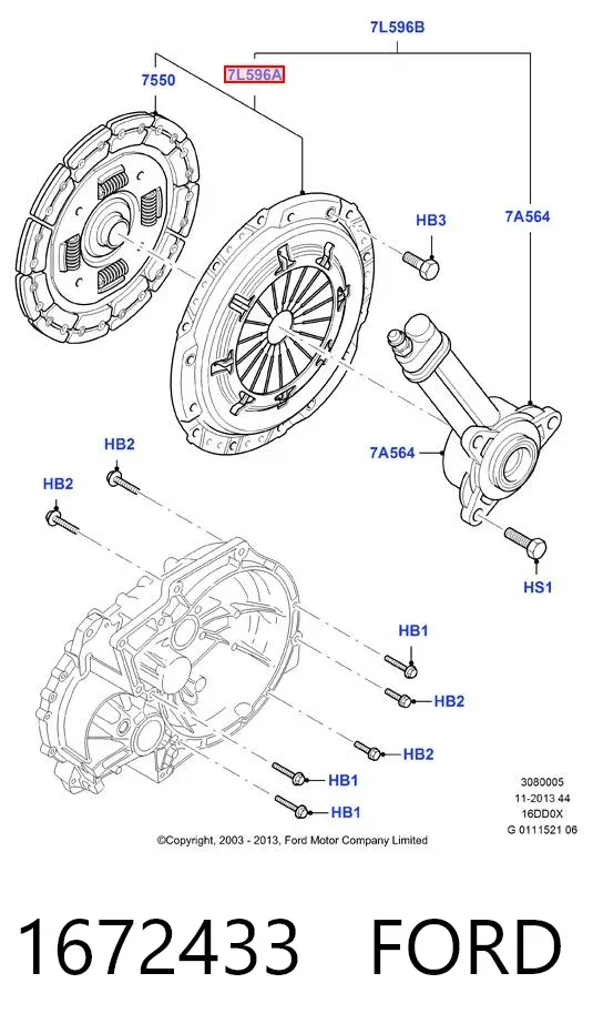 Embrague 1672433 Ford