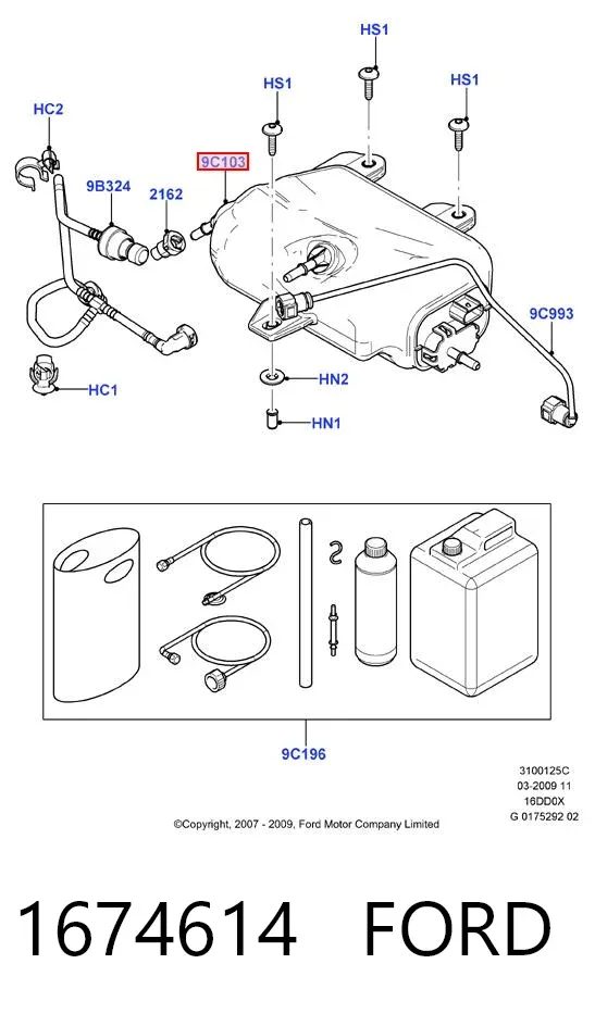 Deposito AdBlue 1674614 Ford