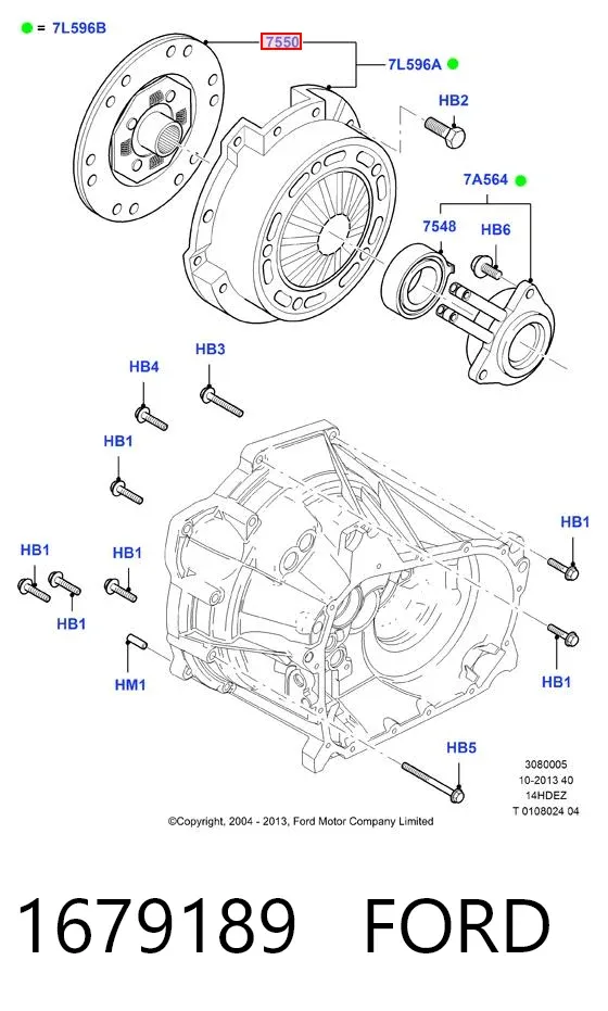 Disco de embrague 1679189 Ford