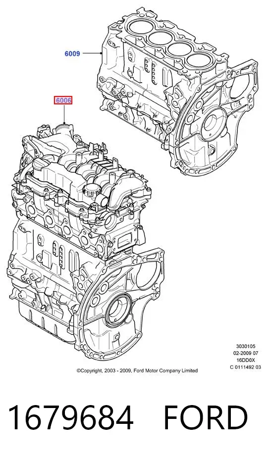 Motor completo 1679684 Ford
