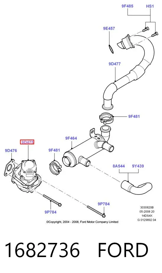 Válvula EGR 1682736 Ford