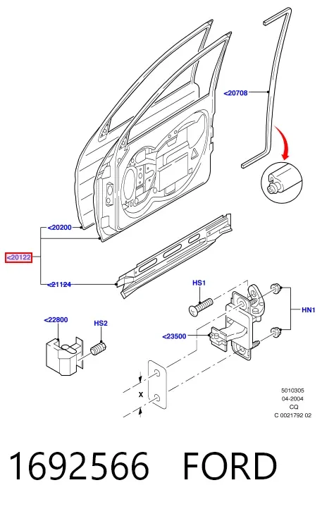 Puerta delantera izquierda Ford Ka RBT