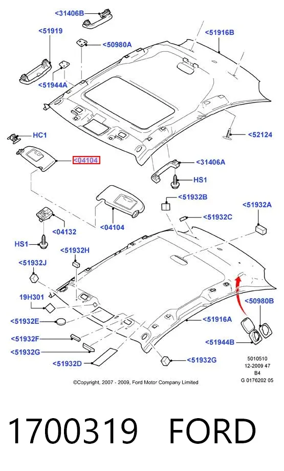Parasol 1700319 Ford