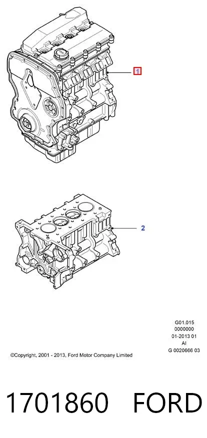 Motor completo 1701860 Ford