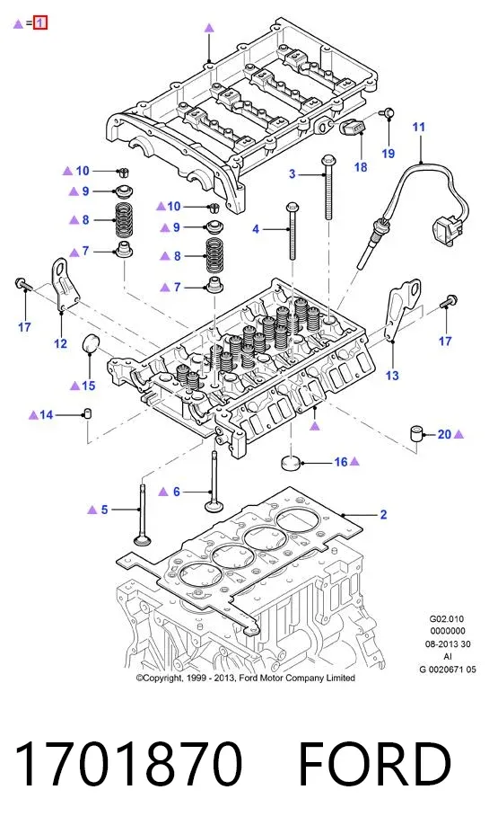 Culata 1701870 Ford
