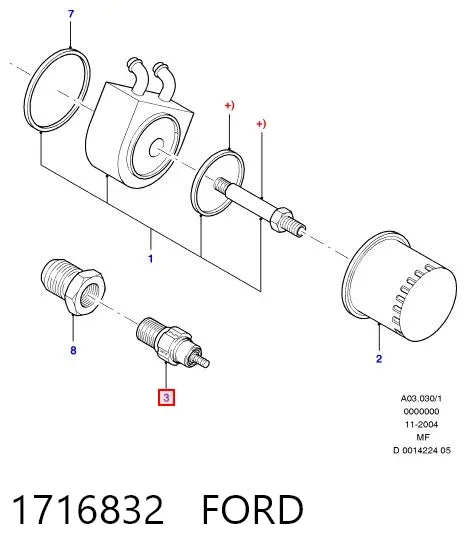Sensor de presión de aceite 1716832 Ford