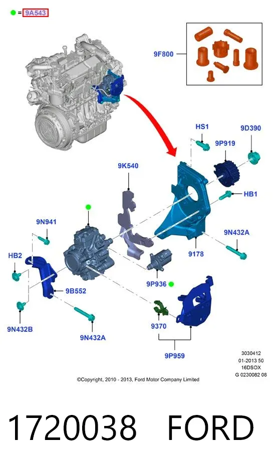 Bomba inyectora 1720038 Ford