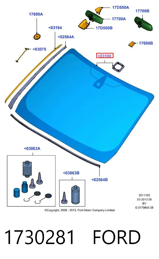 Parabrisas 1730281 Ford